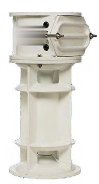 LIEX 710/051 1/2 mile marine fog signal, a white cast aluminum fog horn with one emitter